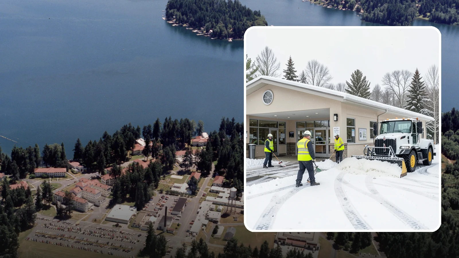Pharmacy Snow Removal in Lakewood, Pierce County, WA - We keep pharmacy drive-throughs, entrances, and parking clear so patients can pick up prescriptions safely no matter the weather.