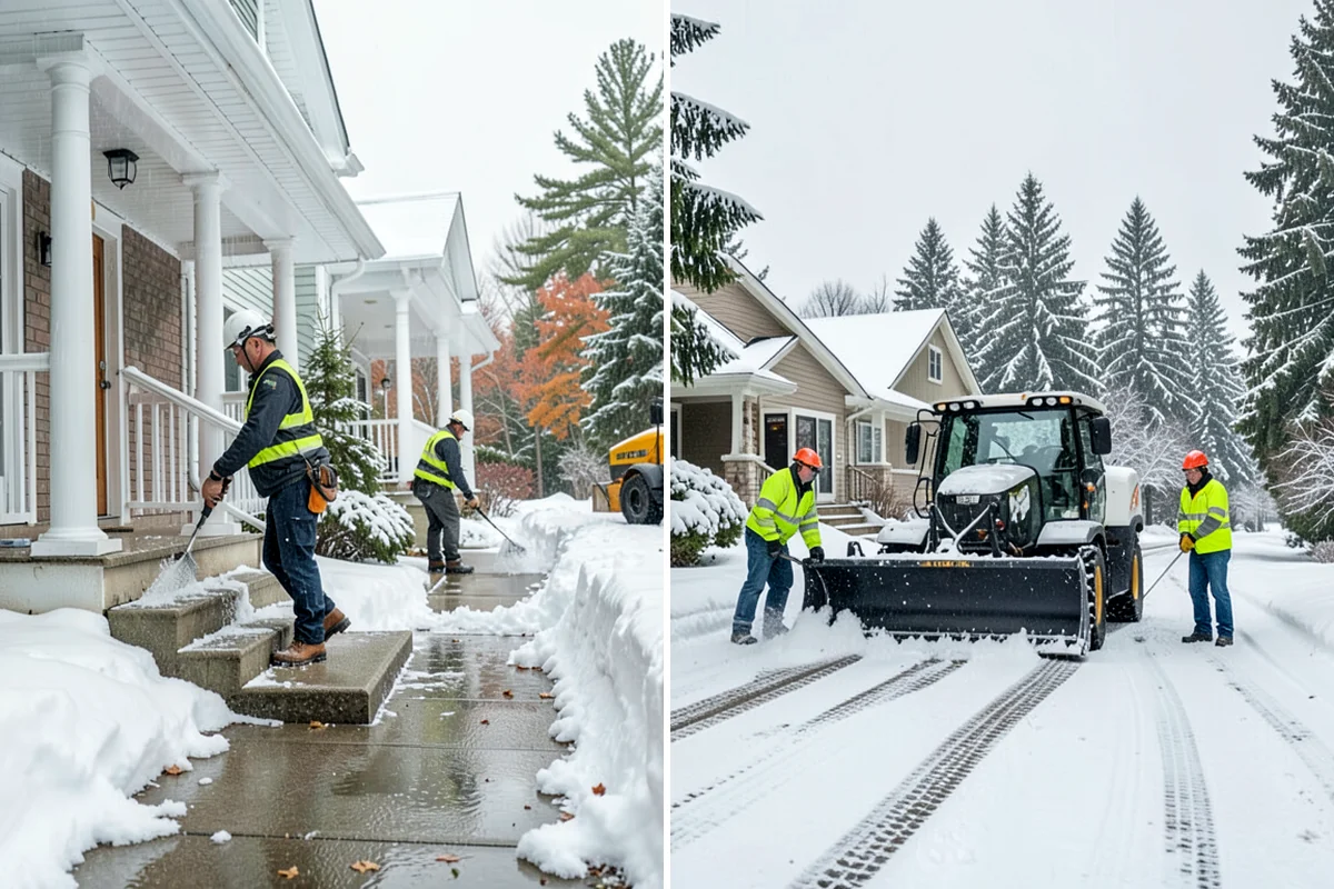 Pharmacy Snow Removal in Lyman, Skagit County, WA - Map the drive-through lane, entrance, and accessible parking