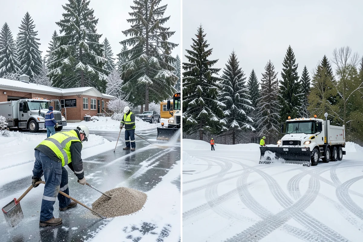 Pharmacy Snow Removal in Maple Valley, King County, WA - Map the drive-through lane, entrance, and accessible parking