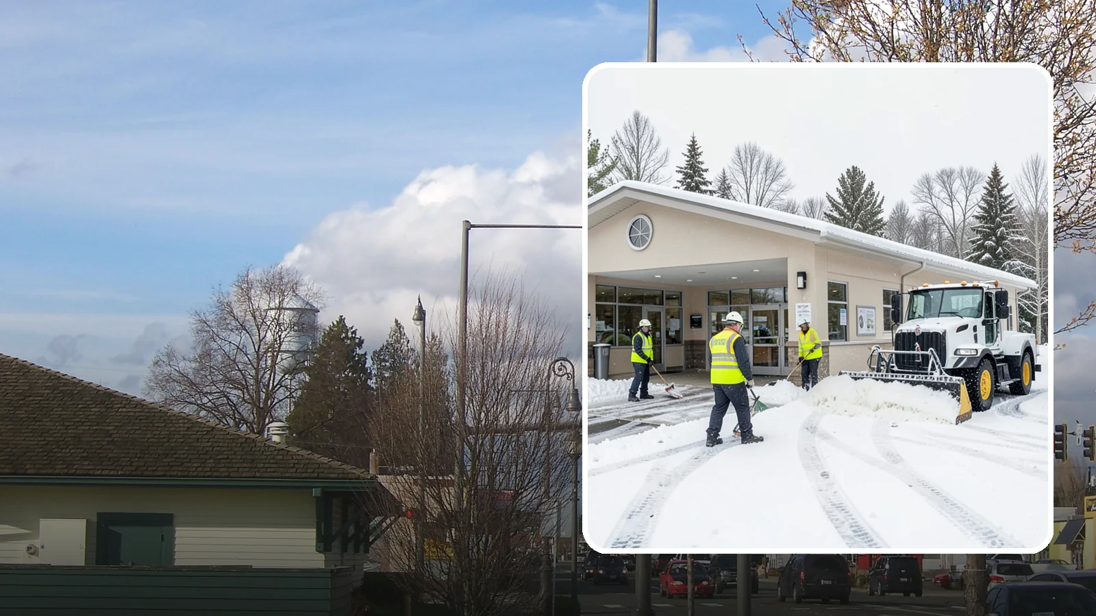 Pharmacy Snow Removal in Marysville, Snohomish County, WA - We keep pharmacy drive-throughs, entrances, and parking clear so patients can pick up prescriptions safely no matter the weather.