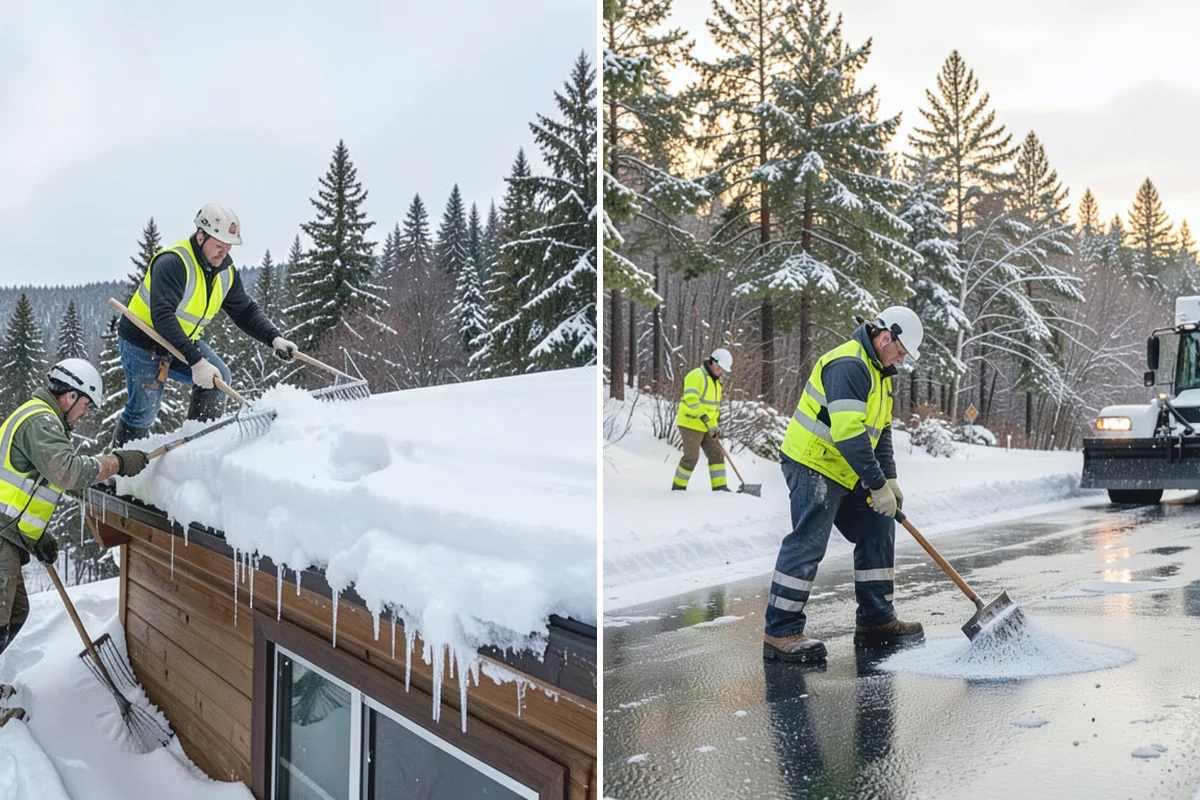 Pharmacy Snow Removal in Marysville, Snohomish County, WA - Map the drive-through lane, entrance, and accessible parking