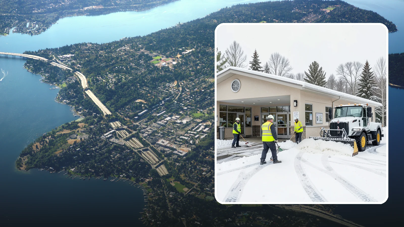 Pharmacy Snow Removal in Mercer Island, King County, WA - We keep pharmacy drive-throughs, entrances, and parking clear so patients can pick up prescriptions safely no matter the weather.
