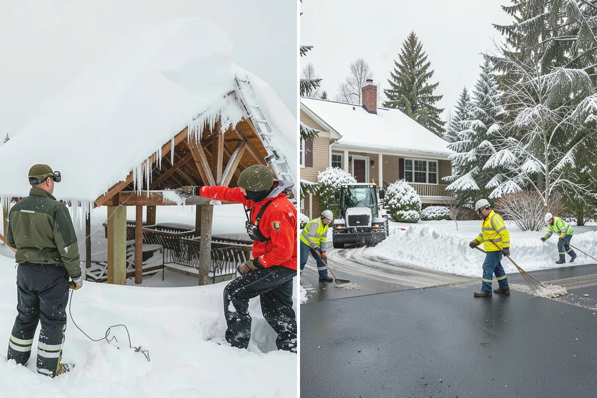 Pharmacy Snow Removal in Mill Creek, Snohomish County, WA - Map the drive-through lane, entrance, and accessible parking
