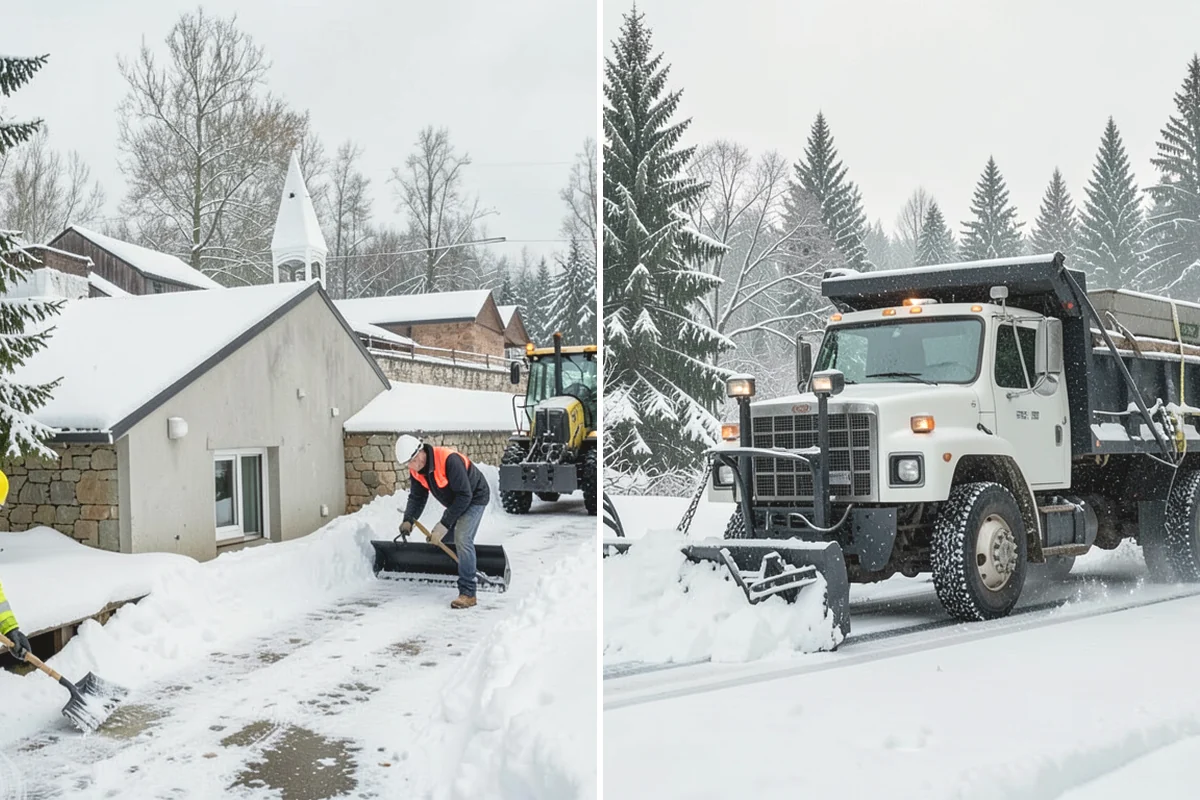 Pharmacy Snow Removal in Monroe, Snohomish County, WA - Map the drive-through lane, entrance, and accessible parking