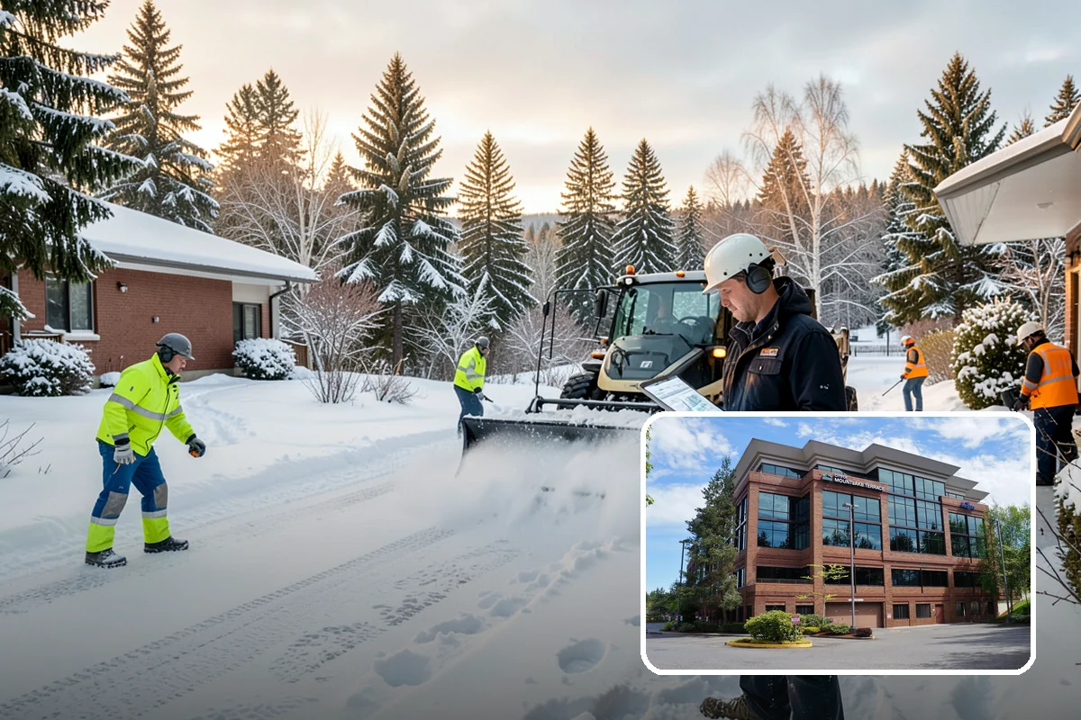 Pharmacy Snow Removal in Mountlake Terrace, Snohomish County, WA - Drive-through lane cleared before opening