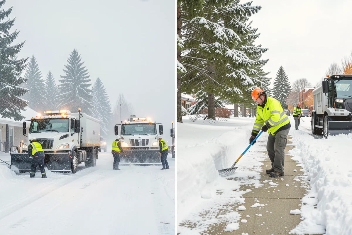 Pharmacy Snow Removal in Newcastle, King County, WA - Map the drive-through lane, entrance, and accessible parking