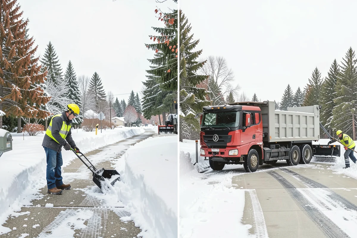 Pharmacy Snow Removal in North Bend, King County, WA - Map the drive-through lane, entrance, and accessible parking