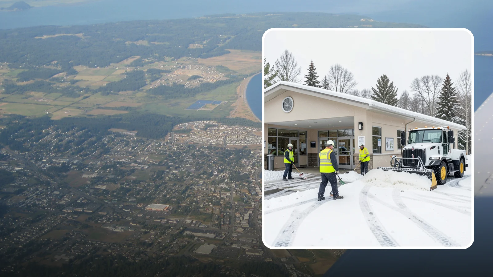Pharmacy Snow Removal in Oak Harbor, Island County, WA - We keep pharmacy drive-throughs, entrances, and parking clear so patients can pick up prescriptions safely no matter the weather.