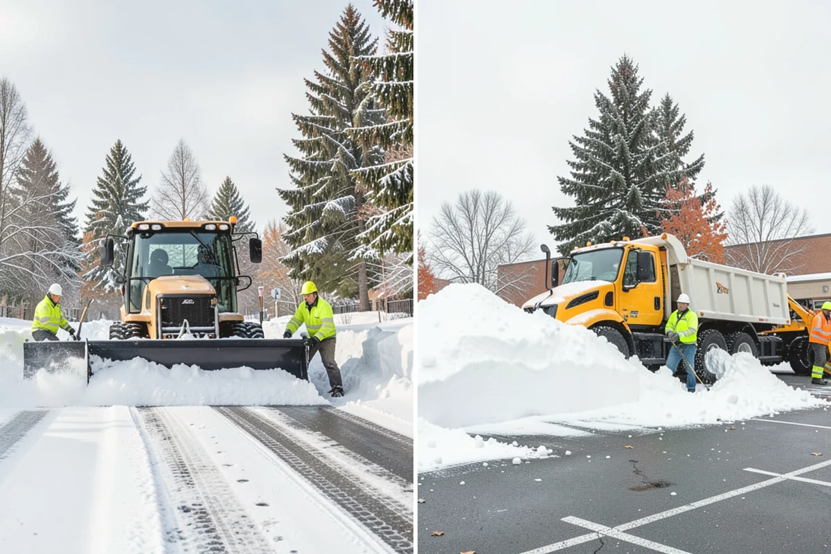 Pharmacy Snow Removal in Oak Harbor, Island County, WA - Map the drive-through lane, entrance, and accessible parking