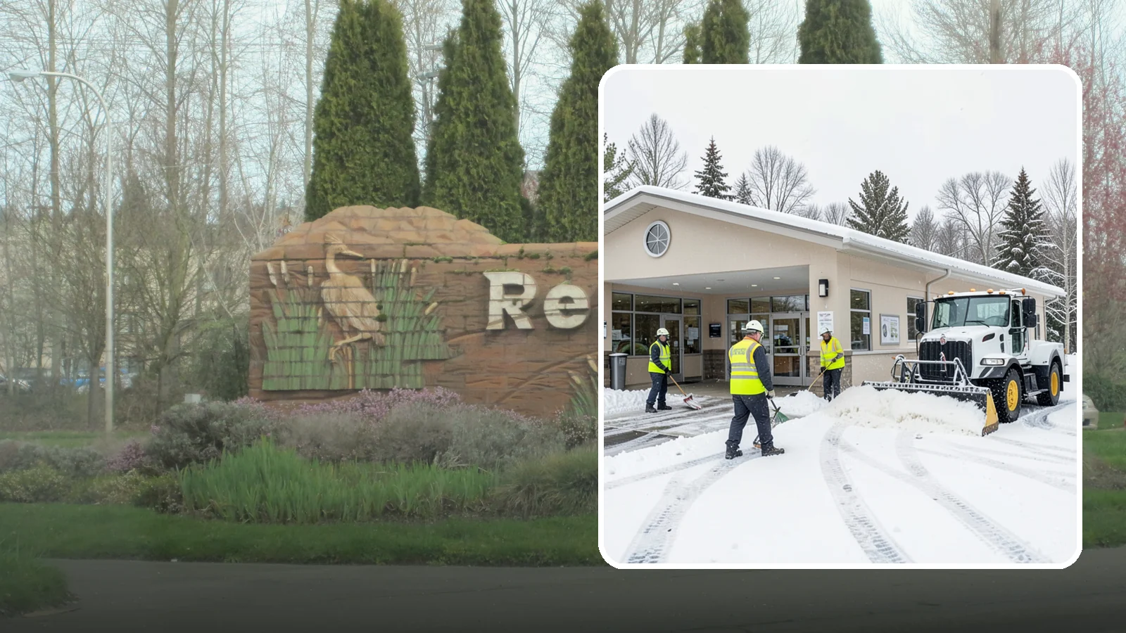 Pharmacy Snow Removal in Renton, King County, WA - We keep pharmacy drive-throughs, entrances, and parking clear so patients can pick up prescriptions safely no matter the weather.