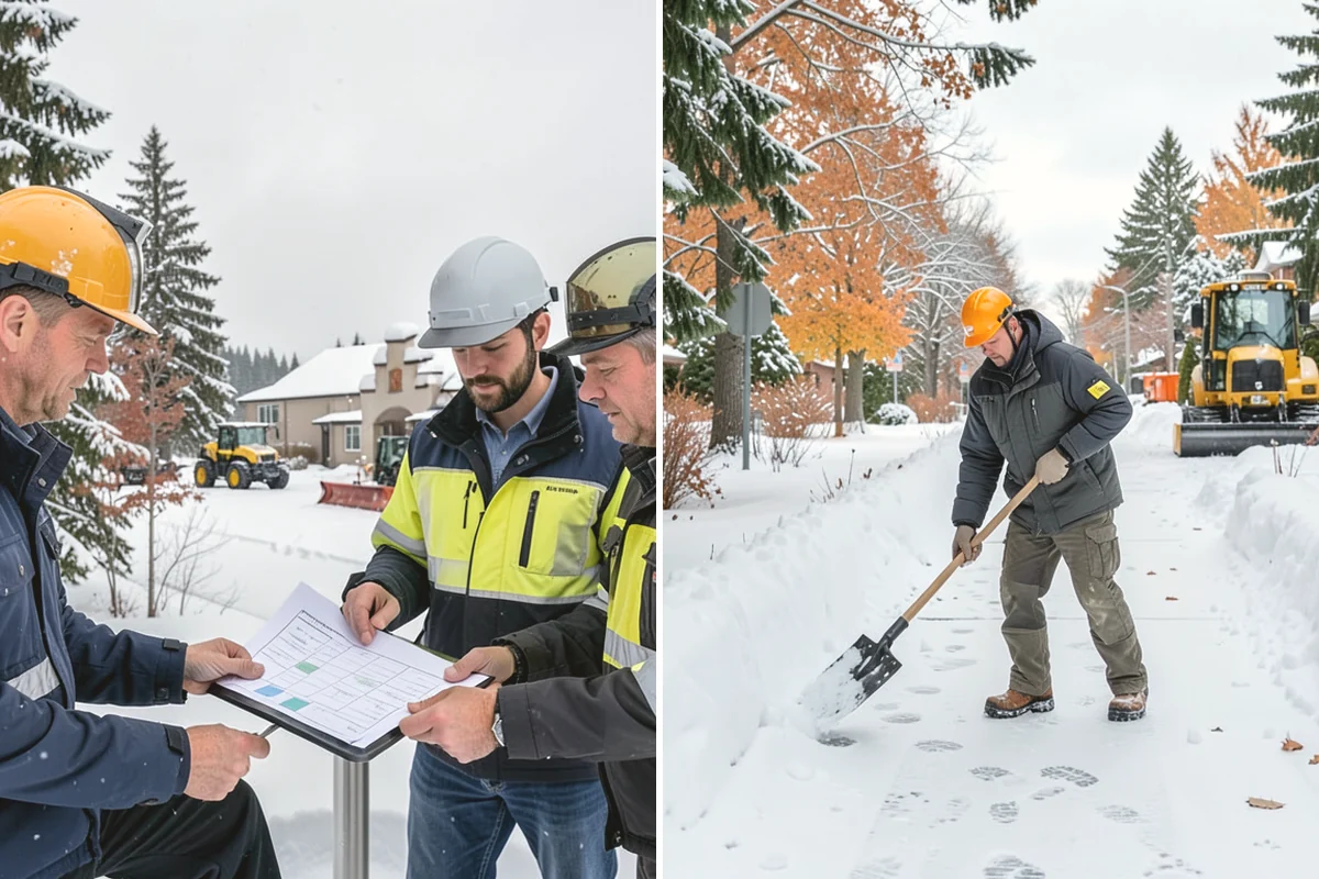 Pharmacy Snow Removal in Ruston, Pierce County, WA - Map the drive-through lane, entrance, and accessible parking