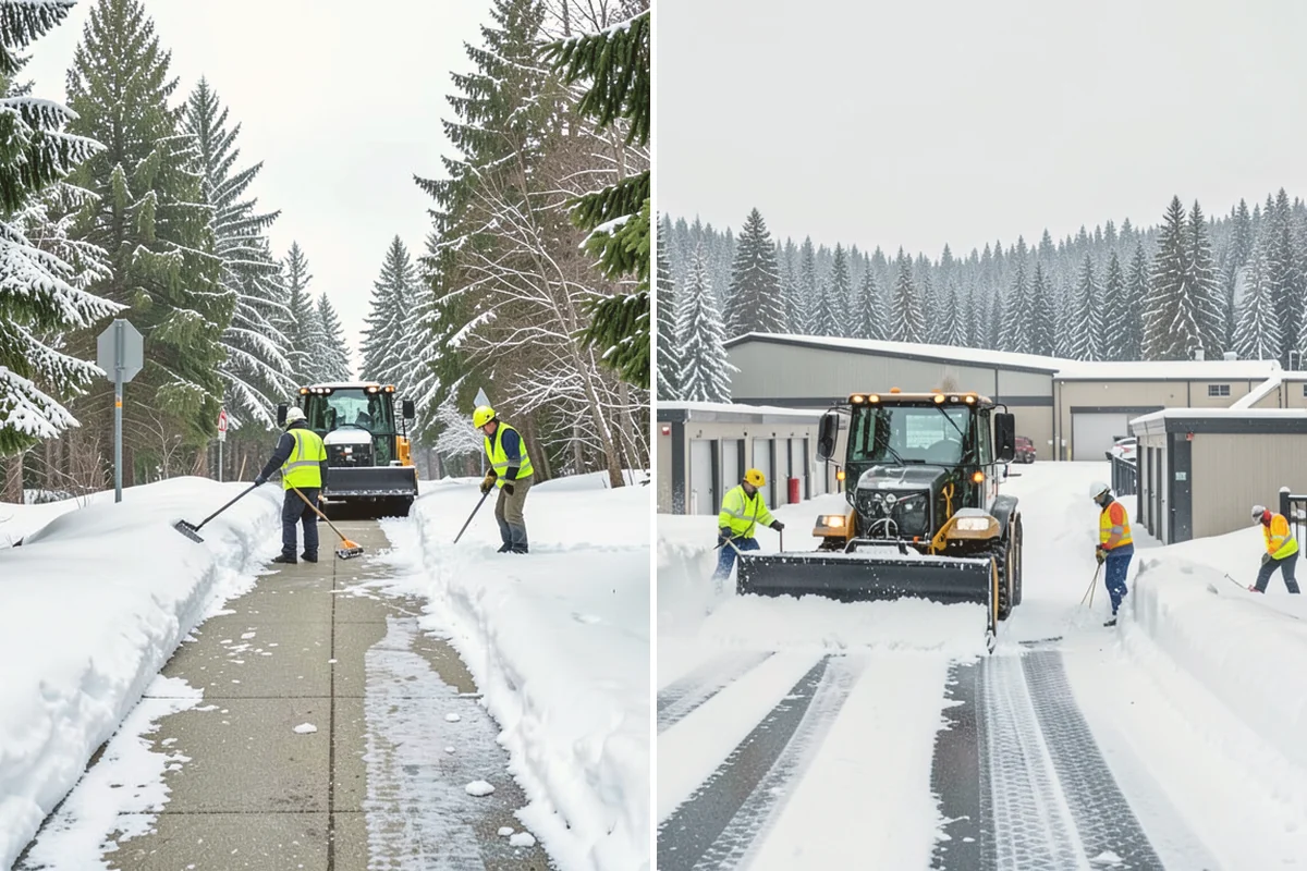 Pharmacy Snow Removal in Sammamish, King County, WA - Map the drive-through lane, entrance, and accessible parking