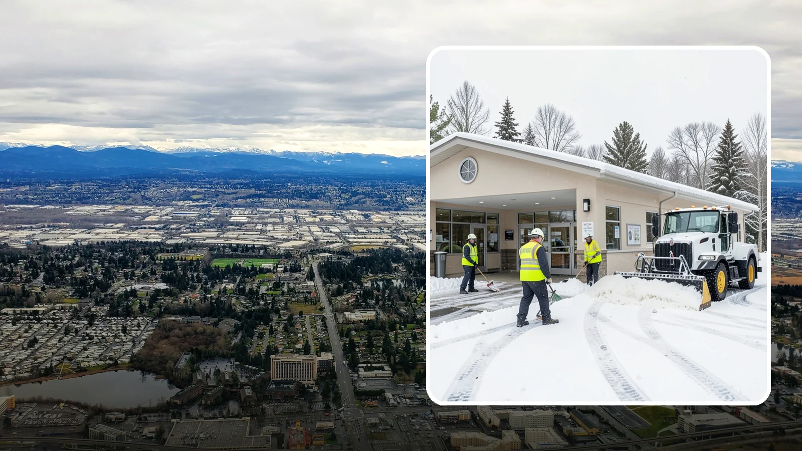 Pharmacy Snow Removal in SeaTac, King County, WA - We keep pharmacy drive-throughs, entrances, and parking clear so patients can pick up prescriptions safely no matter the weather.