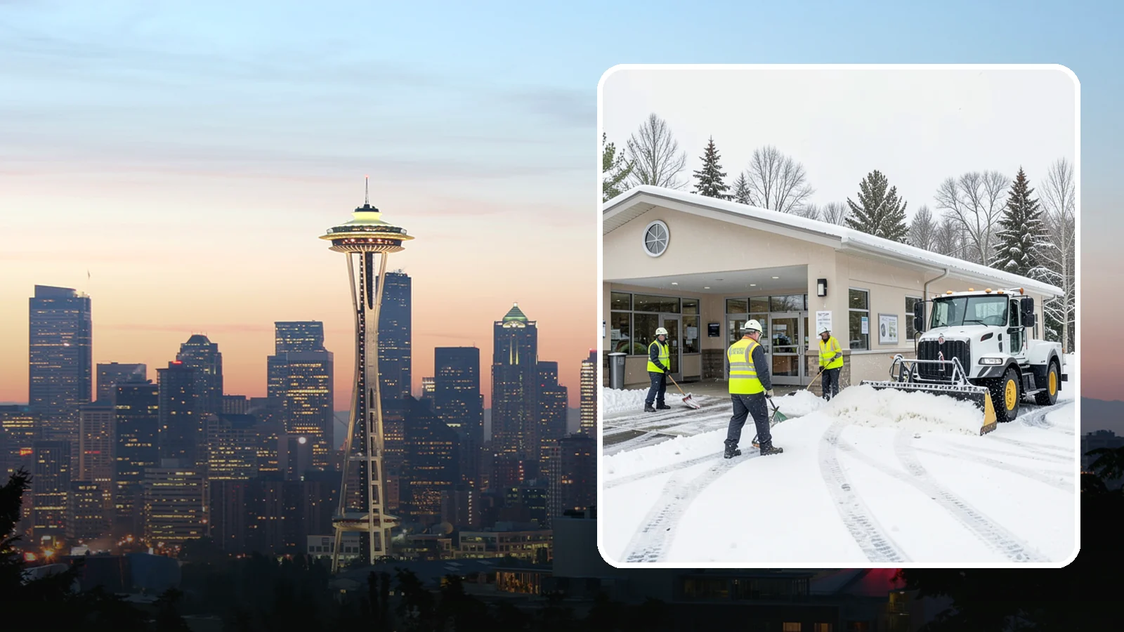 Pharmacy Snow Removal in Seattle, King County, WA - We keep pharmacy drive-throughs, entrances, and parking clear so patients can pick up prescriptions safely no matter the weather.