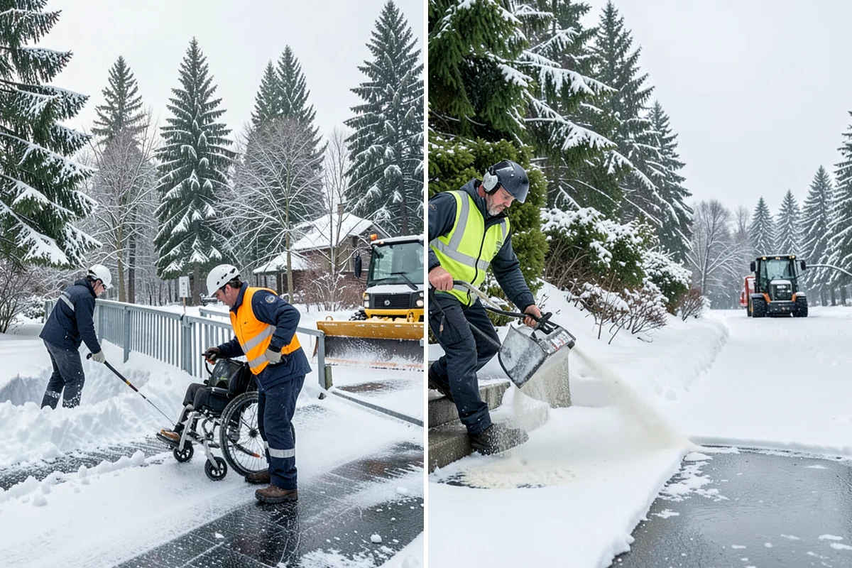 Pharmacy Snow Removal in Seattle, King County, WA - Map the drive-through lane, entrance, and accessible parking