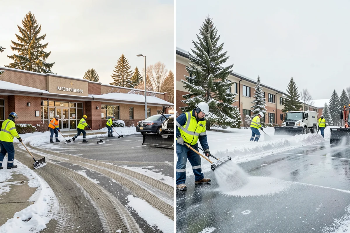 Pharmacy Snow Removal in Snoqualmie, King County, WA - Map the drive-through lane, entrance, and accessible parking