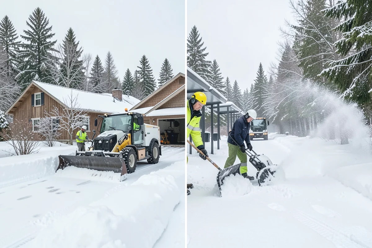 Pharmacy Snow Removal in South Prairie, Pierce County, WA - Map the drive-through lane, entrance, and accessible parking