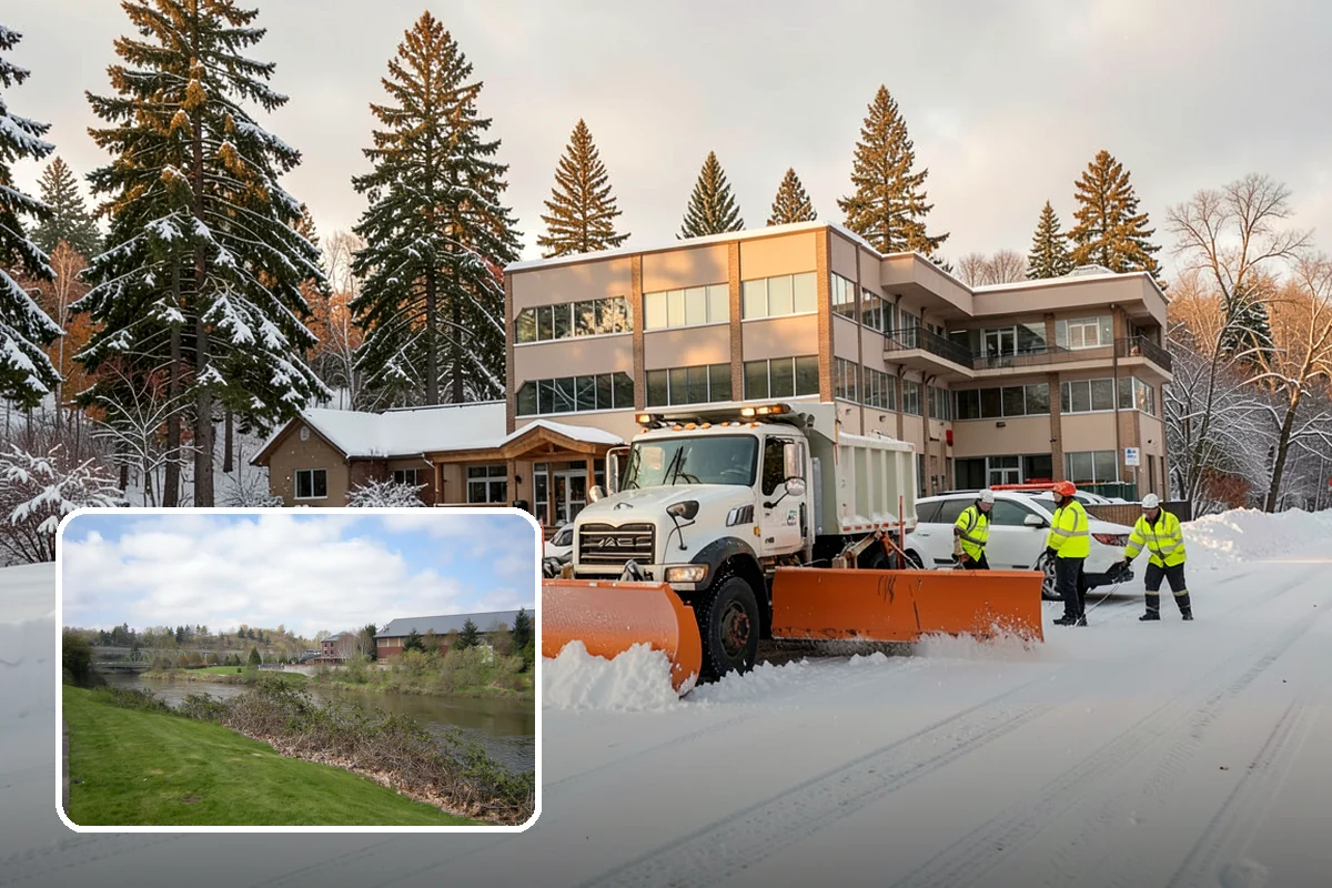Pharmacy Snow Removal in Tukwila, King County, WA - Drive-through lane cleared before opening