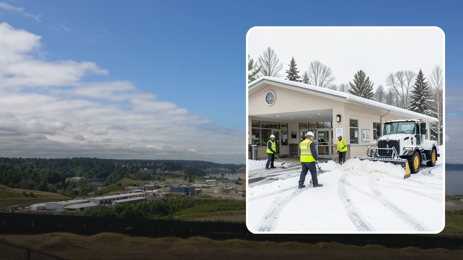 Pharmacy Snow Removal in University Place, Pierce County, WA - We keep pharmacy drive-throughs, entrances, and parking clear so patients can pick up prescriptions safely no matter the weather.
