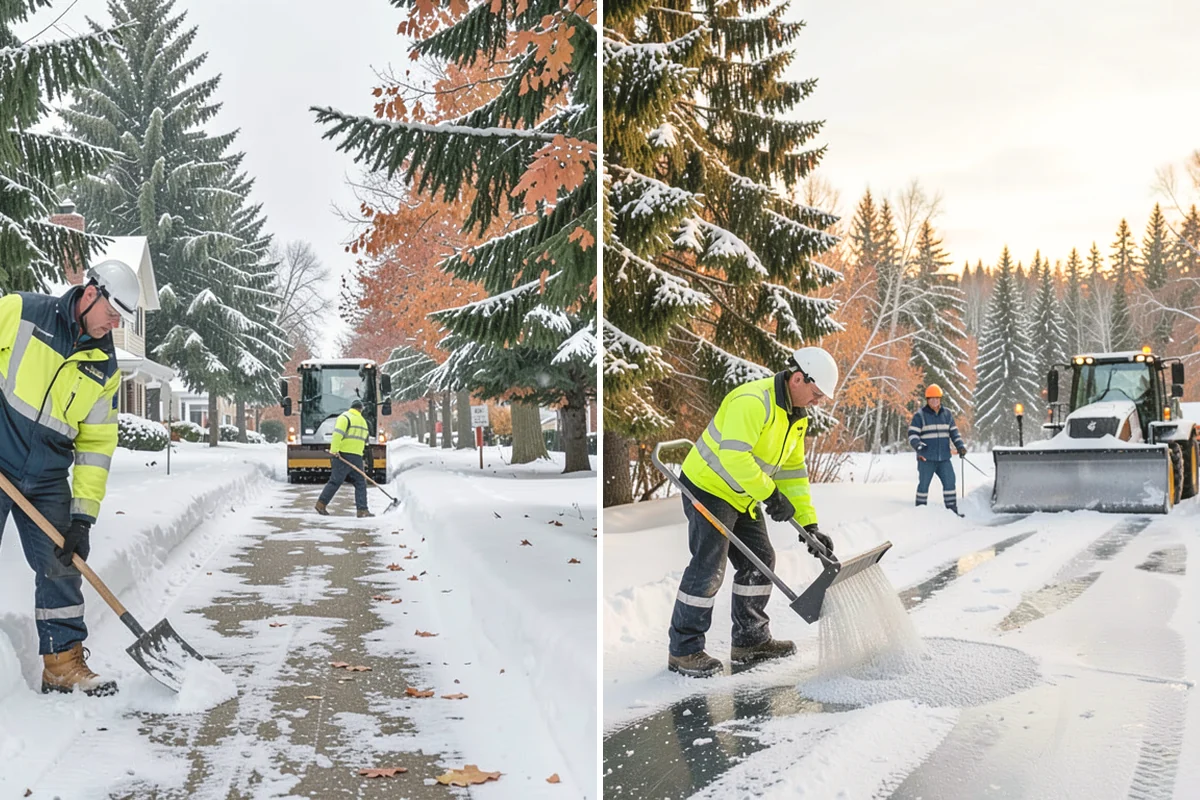 Pharmacy Snow Removal in University Place, Pierce County, WA - Map the drive-through lane, entrance, and accessible parking