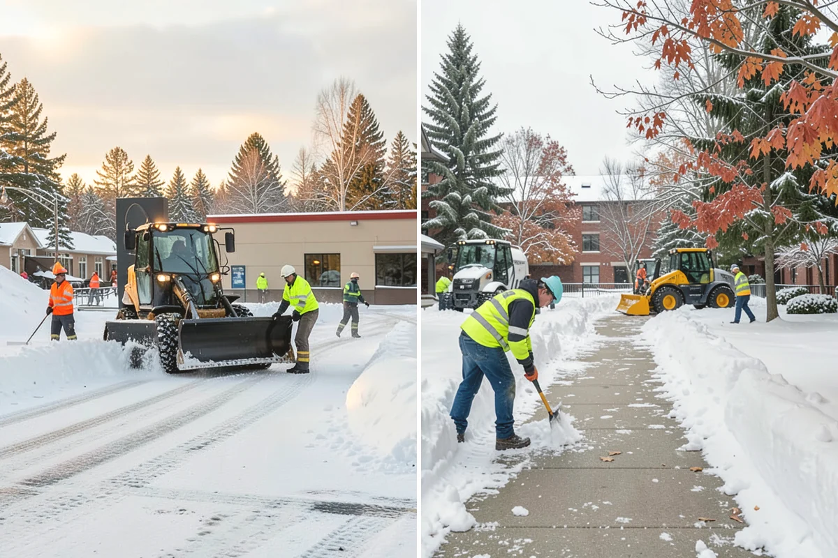 Pharmacy Snow Removal in Yarrow Point, King County, WA - Map the drive-through lane, entrance, and accessible parking