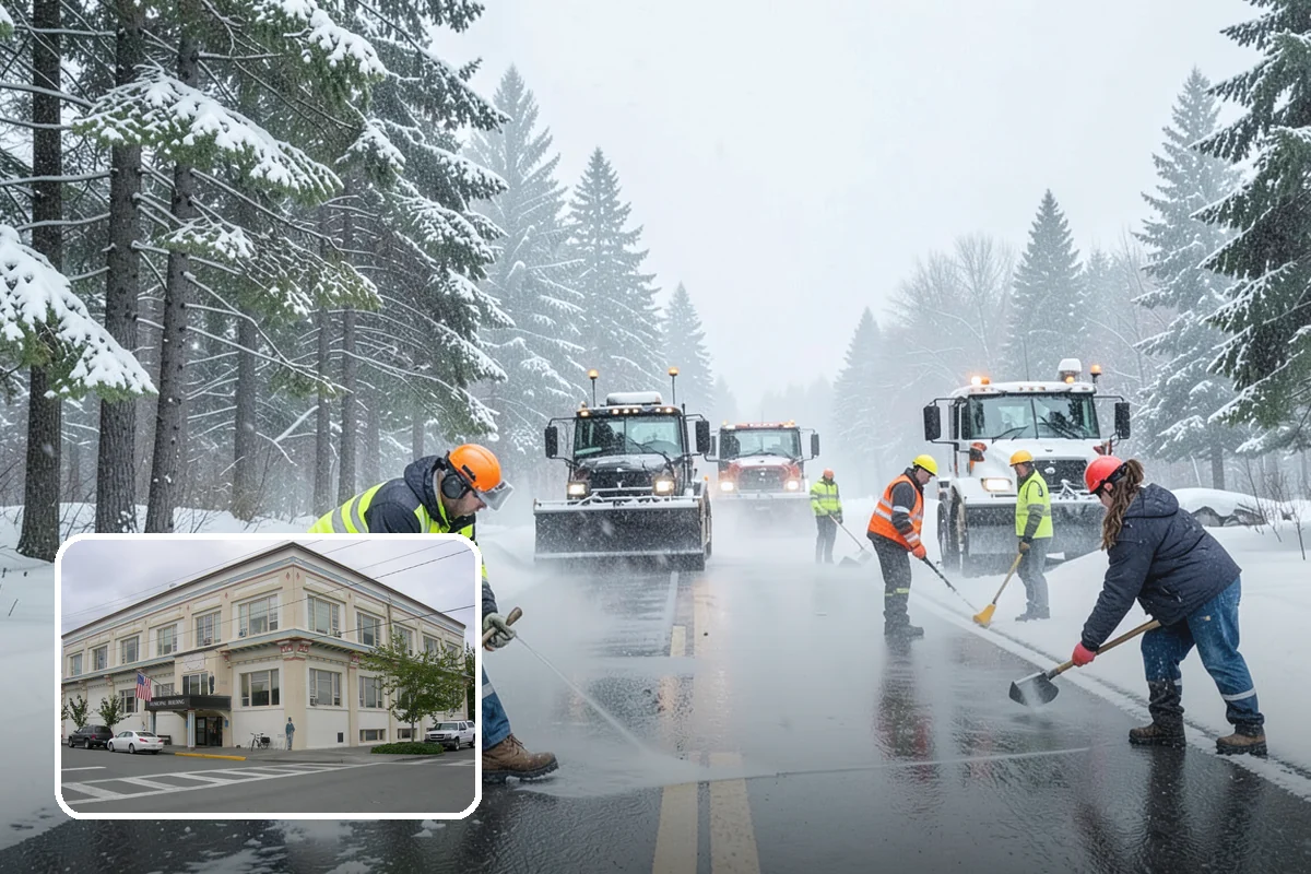 Plow Truck Service in Anacortes, Skagit County, WA - Fast clearing of heavy maritime snow across large surfaces
