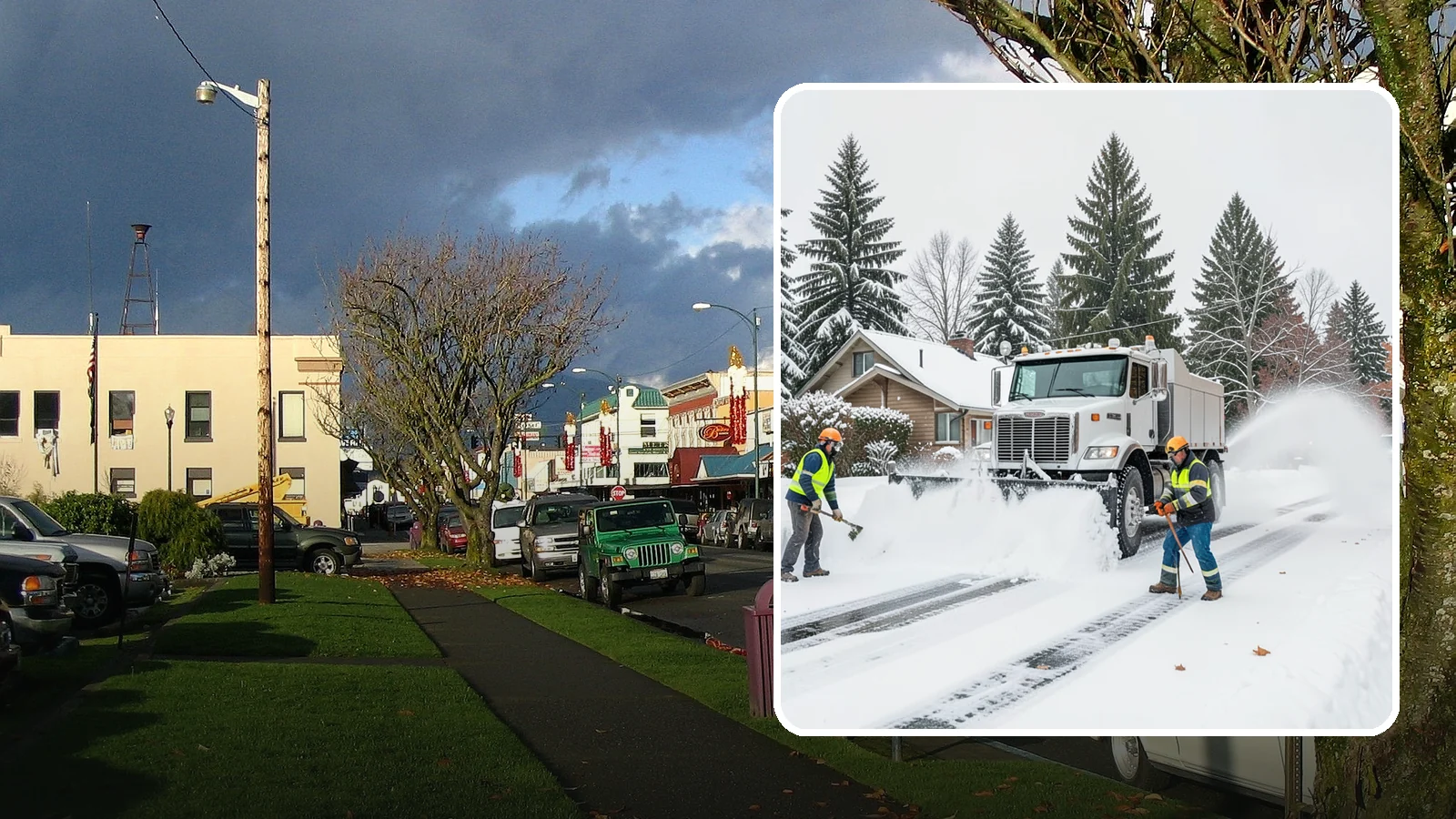 Plow Truck Service in Arlington, Snohomish County, WA - Our plow trucks clear driveways, lots, and access roads across Western Washington quickly and thoroughly.