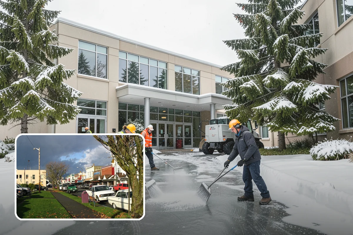 Plow Truck Service in Arlington, Snohomish County, WA - Fast clearing of heavy maritime snow across large surfaces