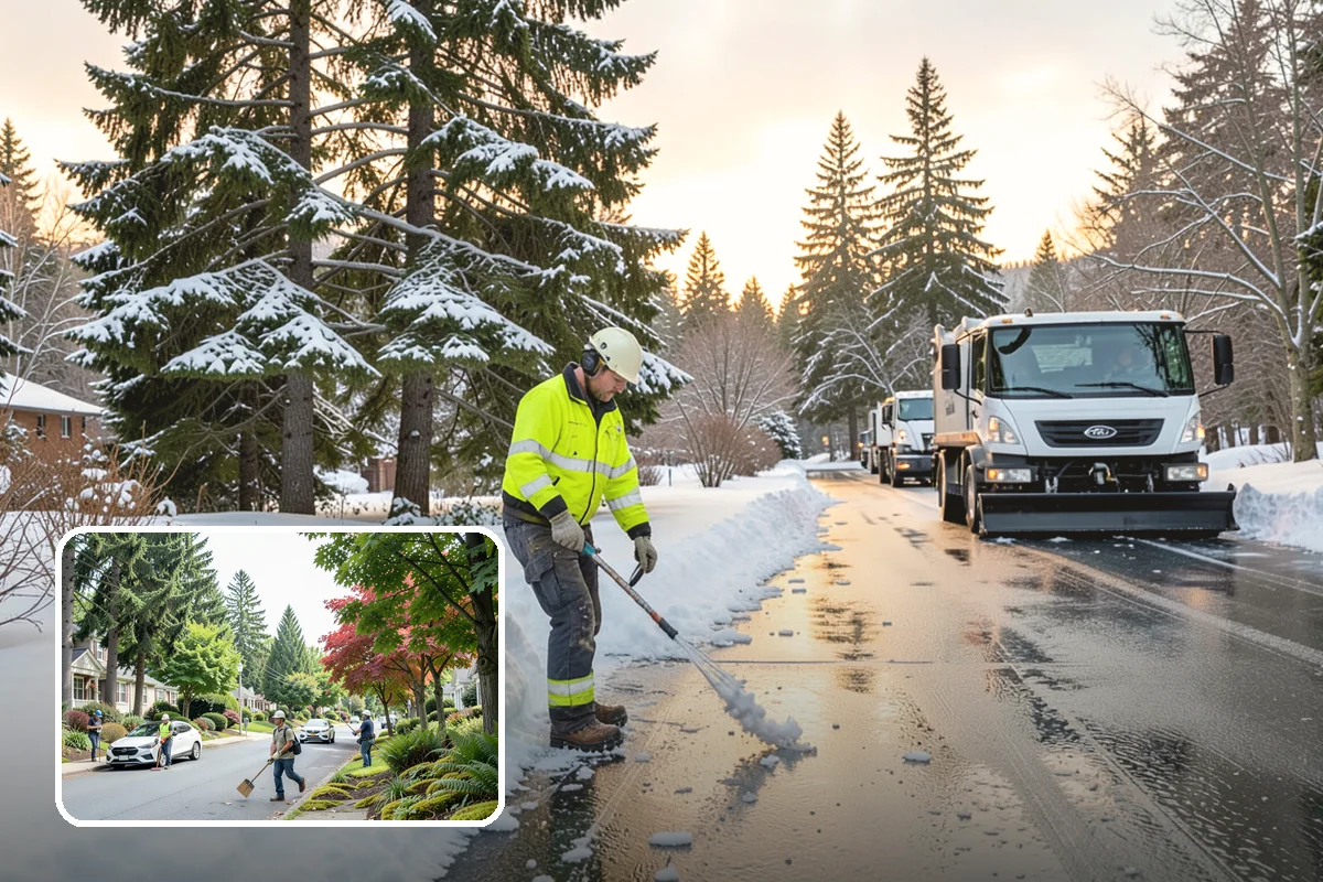 Plow Truck Service in Beaux Arts Village, King County, WA - Fast clearing of heavy maritime snow across large surfaces