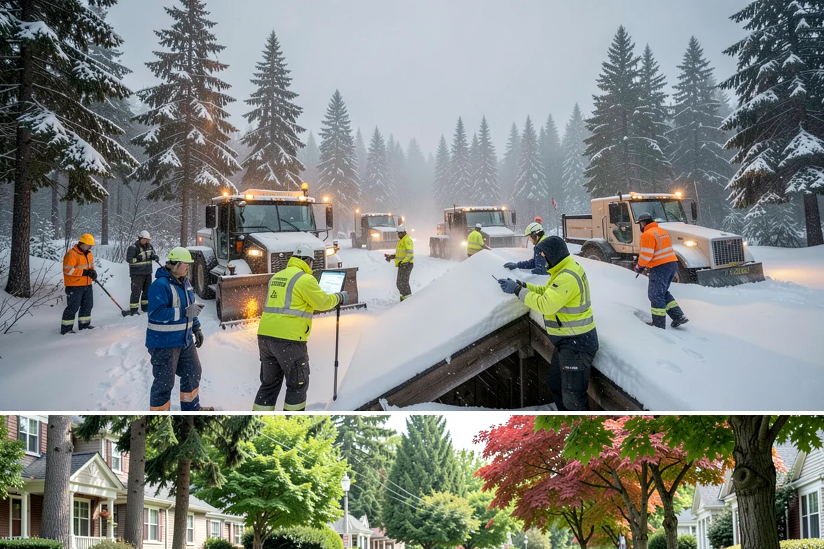 Plow Truck Service in Beaux Arts Village, King County, WA - Plow truck service runs from the first lowland snowfall in late November through the last events of February and early March.