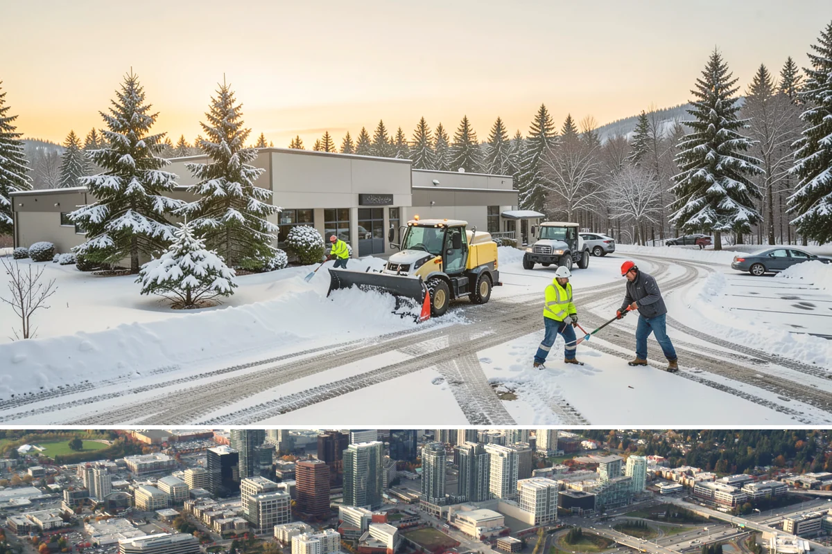 Plow Truck Service in Bellevue, King County, WA - Plow truck service runs from the first lowland snowfall in late November through the last events of February and early March.
