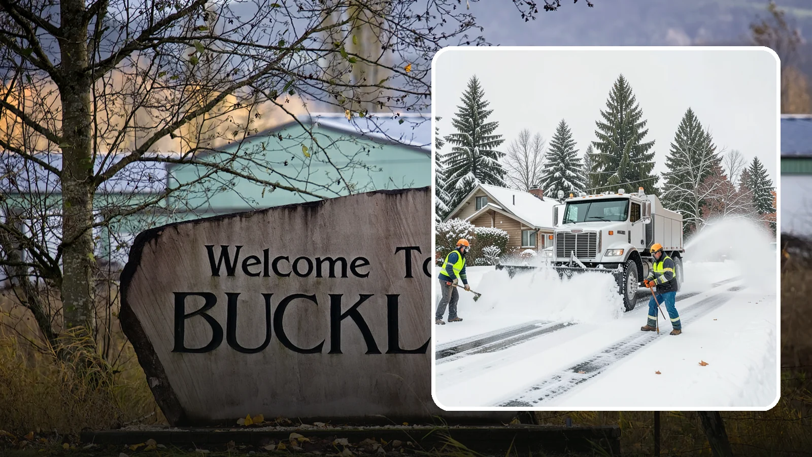 Plow Truck Service in Buckley, Pierce County, WA - Our plow trucks clear driveways, lots, and access roads across Western Washington quickly and thoroughly.