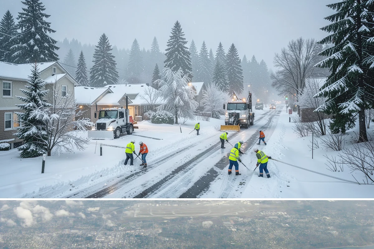 Plow Truck Service in Burien, King County, WA - Plow truck service runs from the first lowland snowfall in late November through the last events of February and early March.