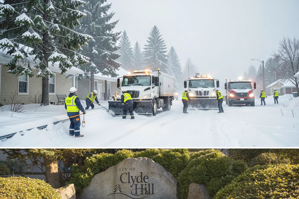 Plow Truck Service in Clyde Hill, King County, WA - Plow truck service runs from the first lowland snowfall in late November through the last events of February and early March.