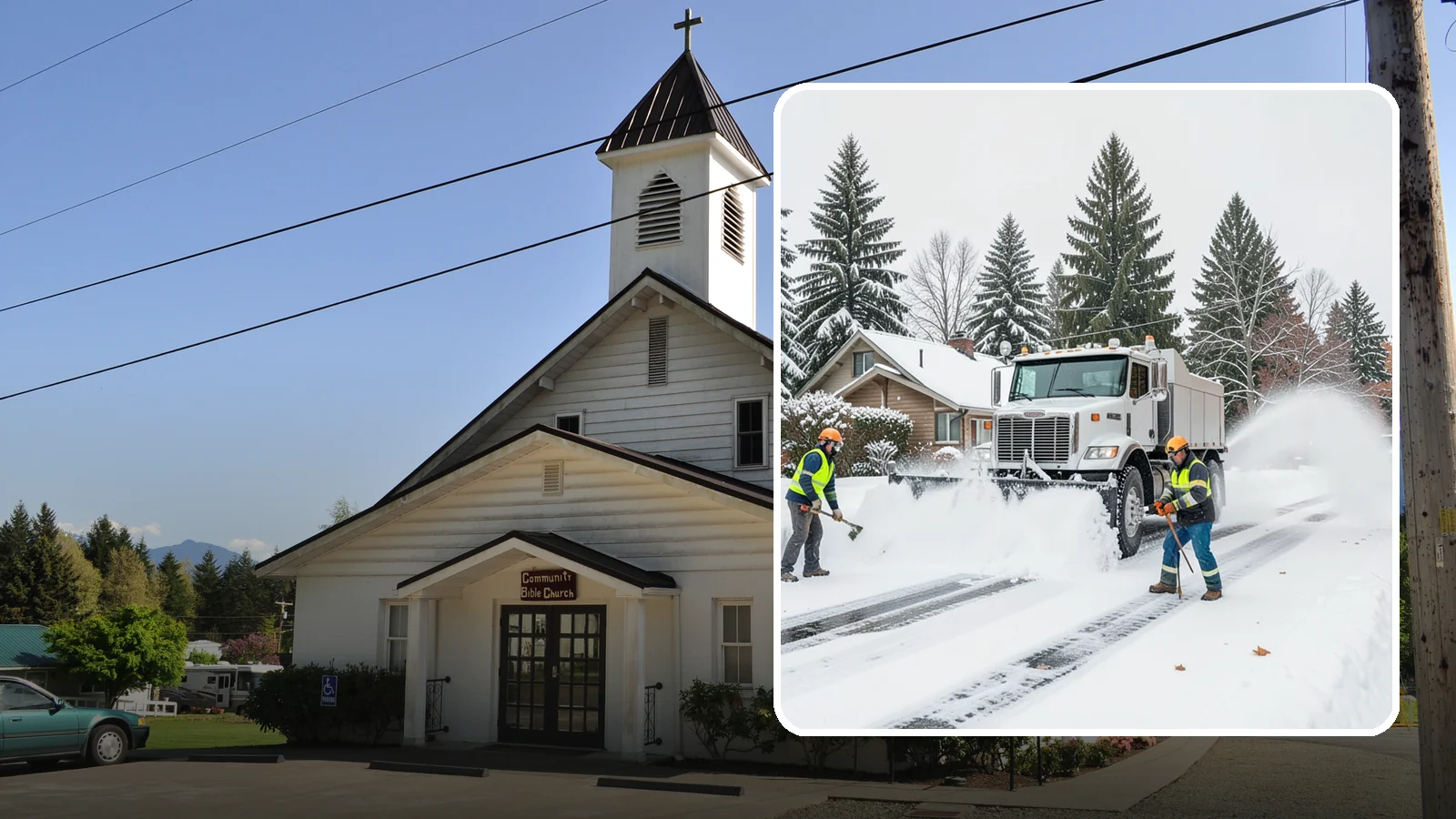 Plow Truck Service in Concrete, Skagit County, WA - Our plow trucks clear driveways, lots, and access roads across Western Washington quickly and thoroughly.