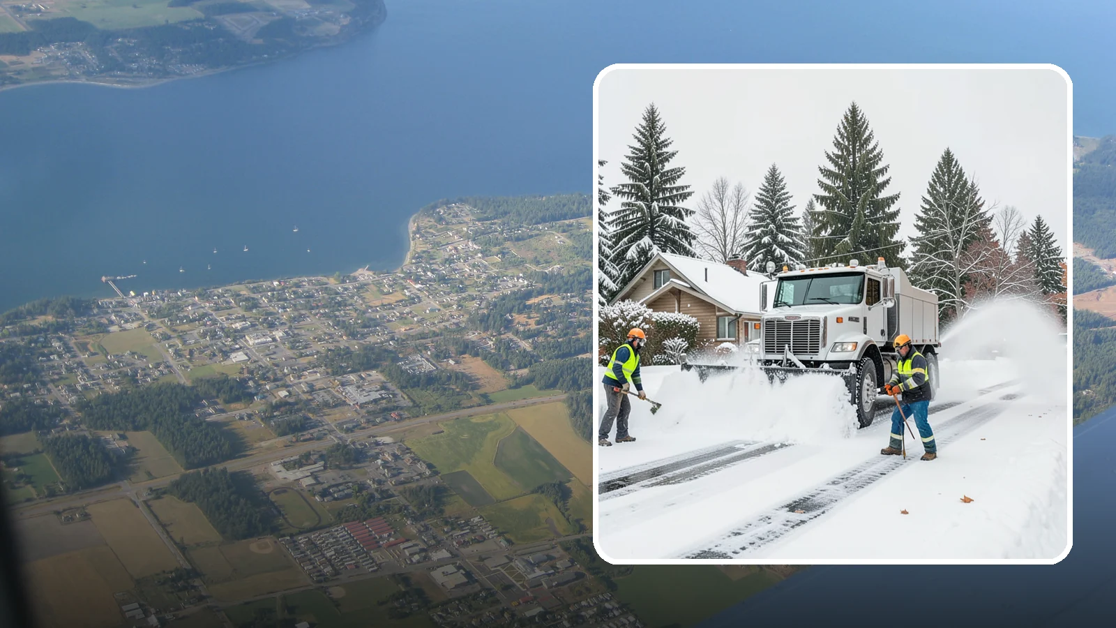 Plow Truck Service in Coupeville, Island County, WA - Our plow trucks clear driveways, lots, and access roads across Western Washington quickly and thoroughly.