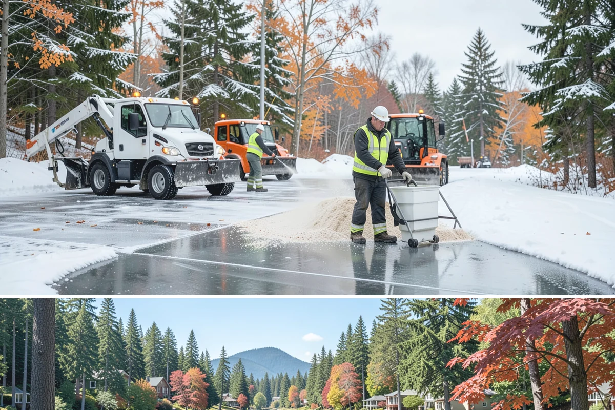 Plow Truck Service in Covington, King County, WA - Plow truck service runs from the first lowland snowfall in late November through the last events of February and early March.