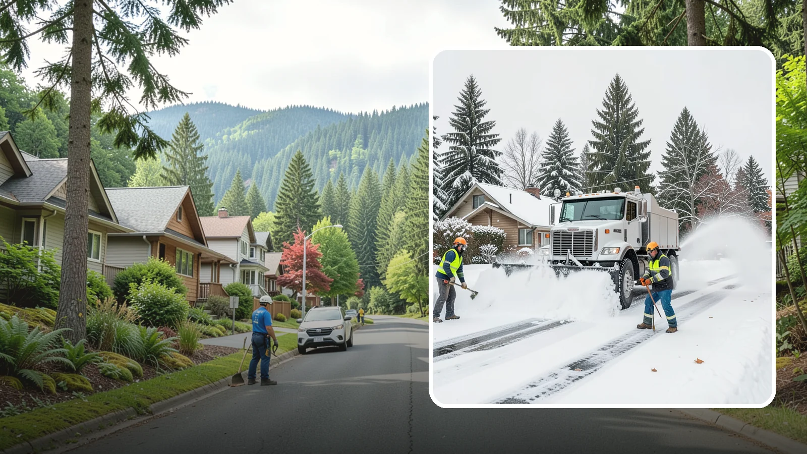 Plow Truck Service in Darrington, Snohomish County, WA - Our plow trucks clear driveways, lots, and access roads across Western Washington quickly and thoroughly.