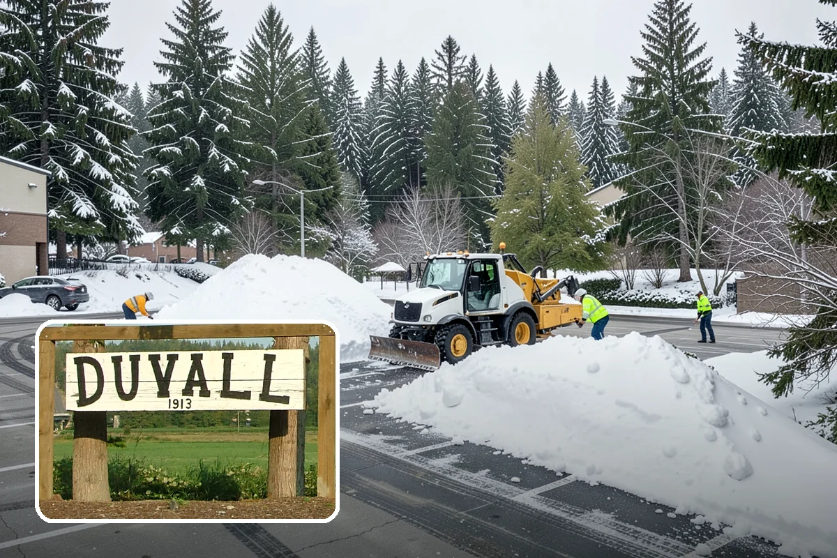 Plow Truck Service in Duvall, King County, WA - Fast clearing of heavy maritime snow across large surfaces