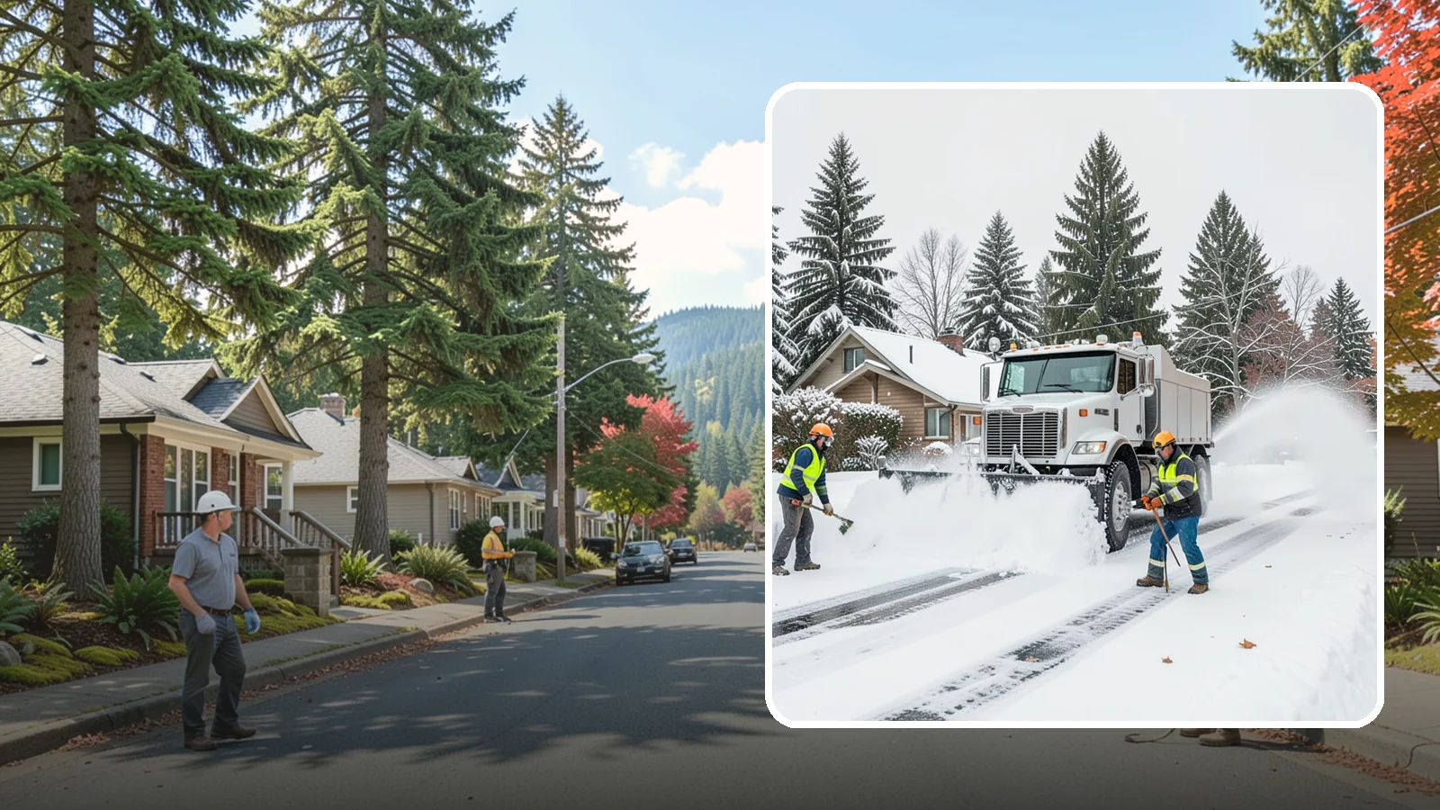 Plow Truck Service in Hunts Point, King County, WA - Our plow trucks clear driveways, lots, and access roads across Western Washington quickly and thoroughly.