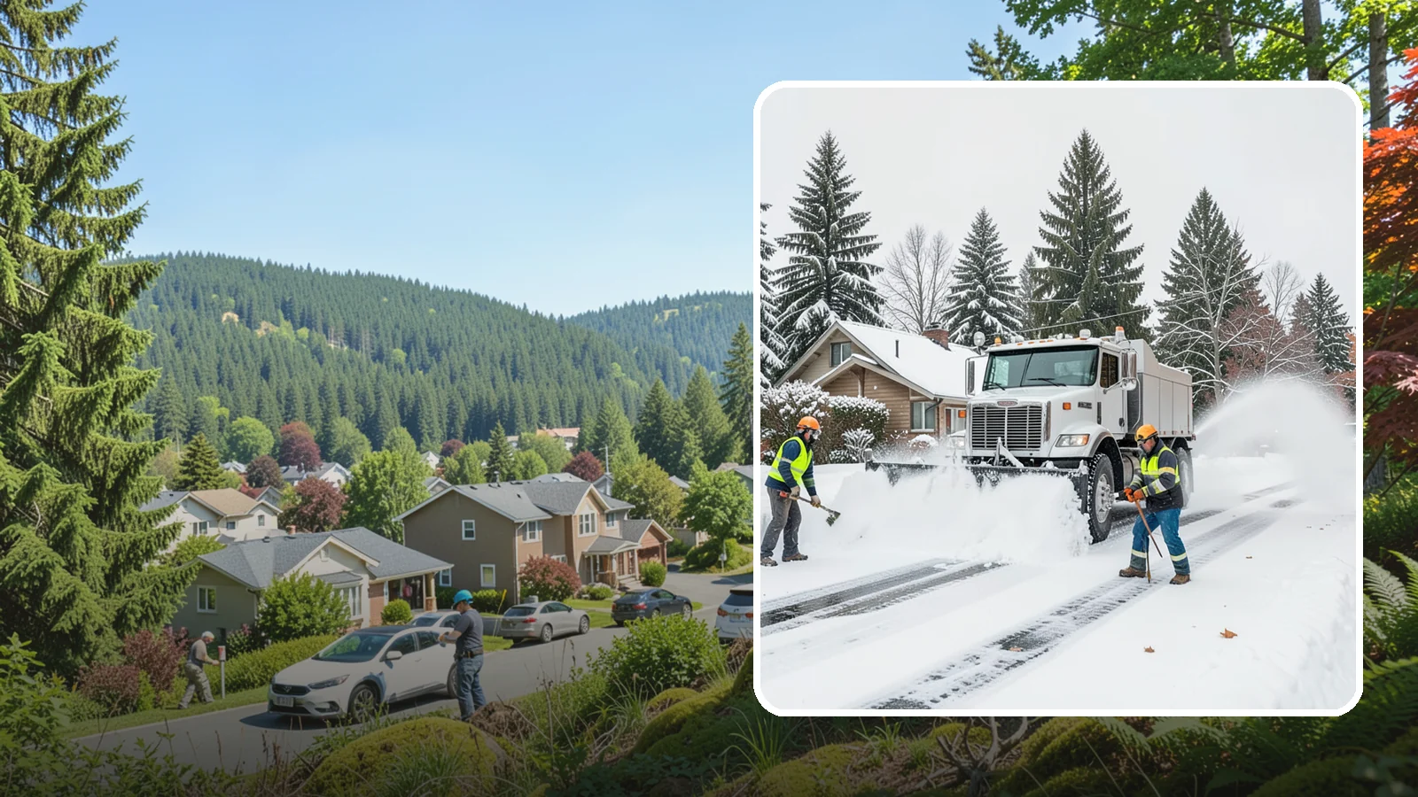 Plow Truck Service in Index, Snohomish County, WA - Our plow trucks clear driveways, lots, and access roads across Western Washington quickly and thoroughly.