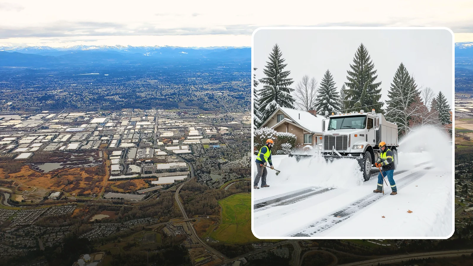 Plow Truck Service in Kent, King County, WA - Our plow trucks clear driveways, lots, and access roads across Western Washington quickly and thoroughly.