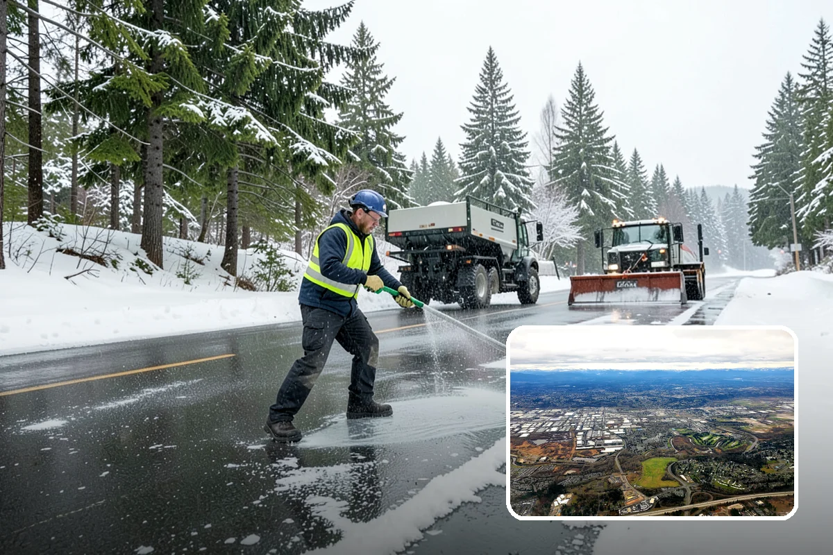 Plow Truck Service in Kent, King County, WA - Fast clearing of heavy maritime snow across large surfaces