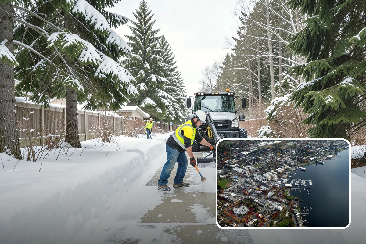 Plow Truck Service in Kirkland, King County, WA - Fast clearing of heavy maritime snow across large surfaces