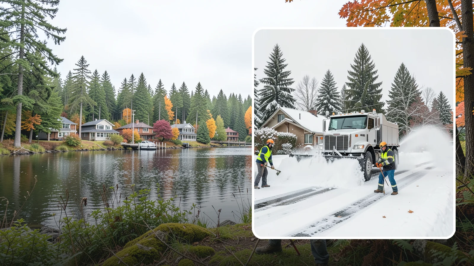 Plow Truck Service in La Conner, Skagit County, WA - Our plow trucks clear driveways, lots, and access roads across Western Washington quickly and thoroughly.