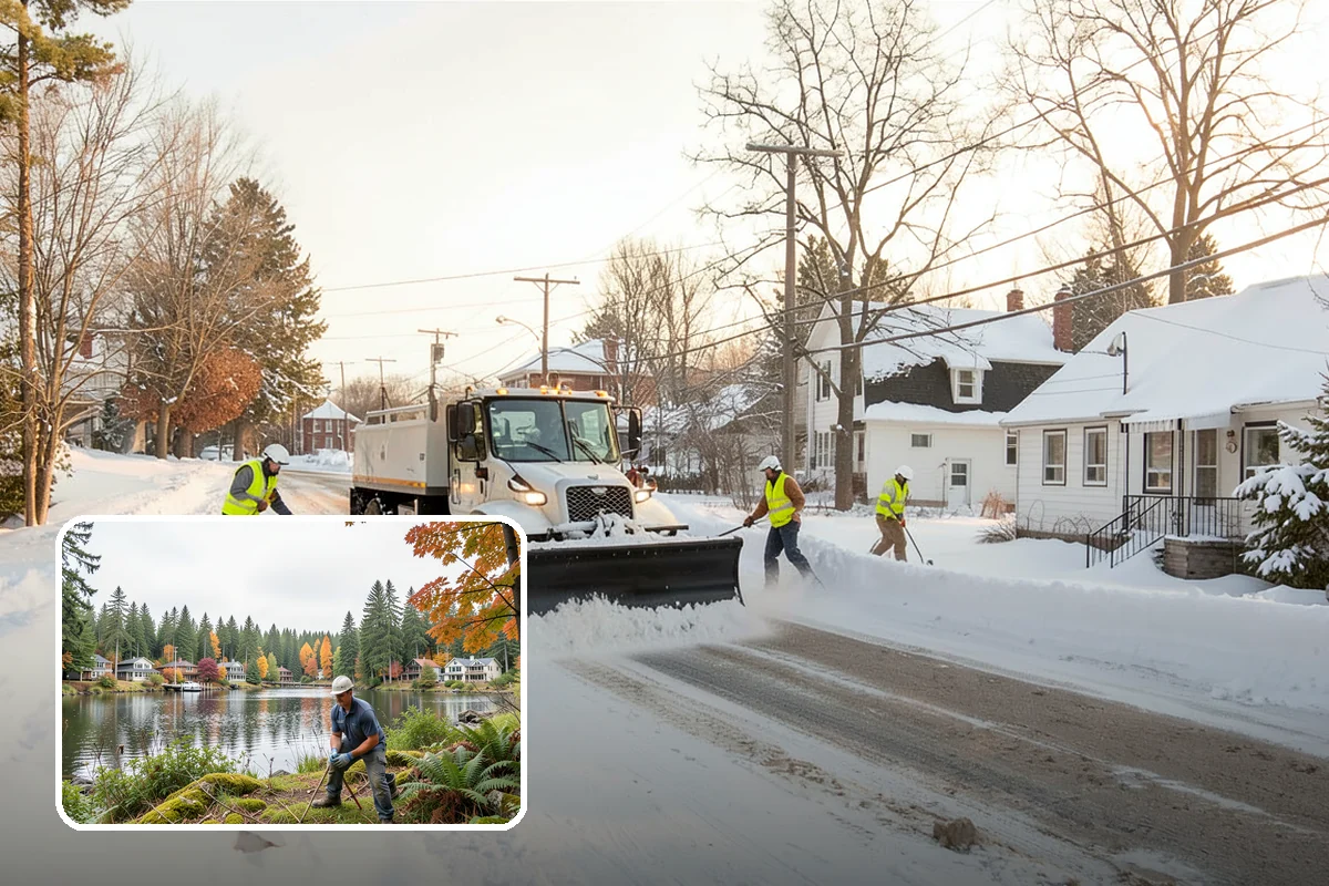Plow Truck Service in La Conner, Skagit County, WA - Fast clearing of heavy maritime snow across large surfaces