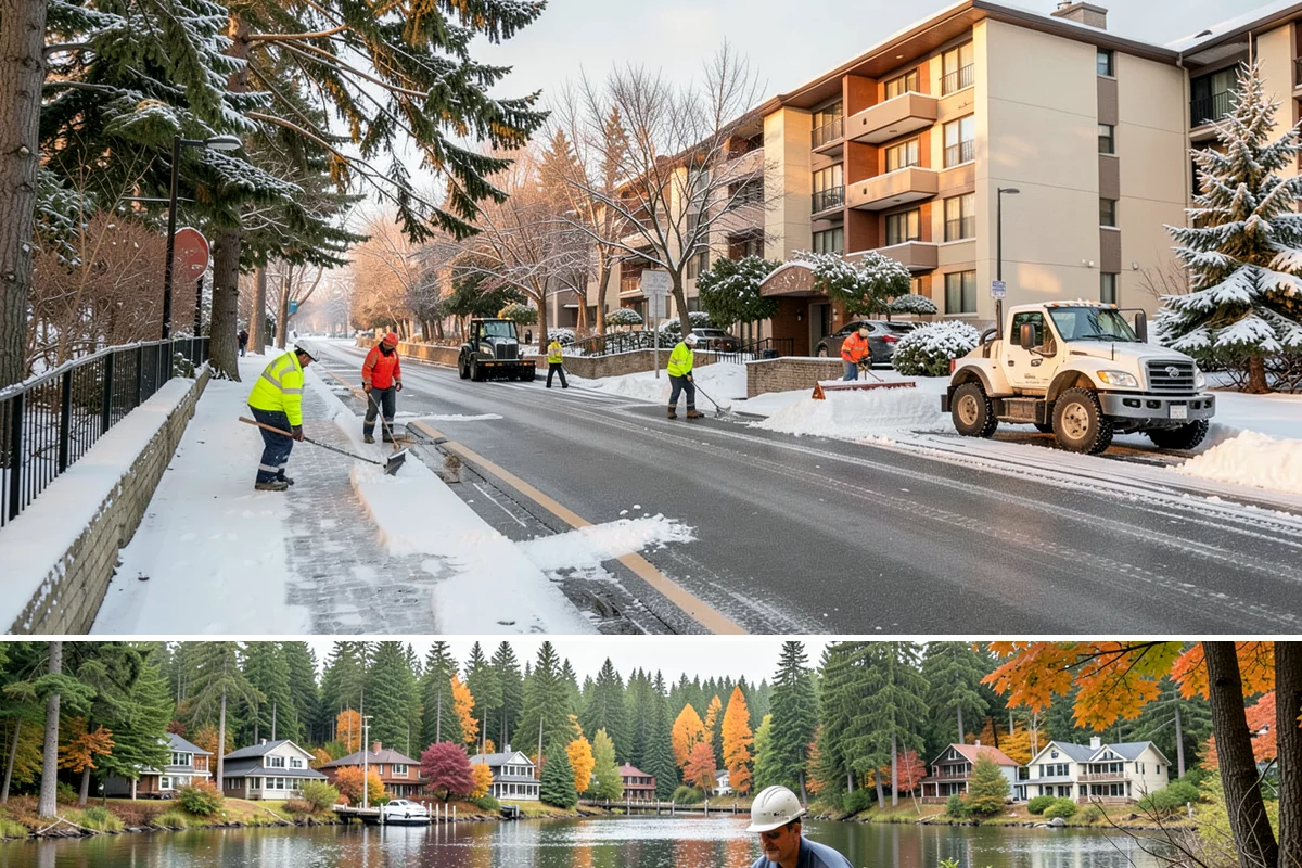 Plow Truck Service in La Conner, Skagit County, WA - Plow truck service runs from the first lowland snowfall in late November through the last events of February and early March.