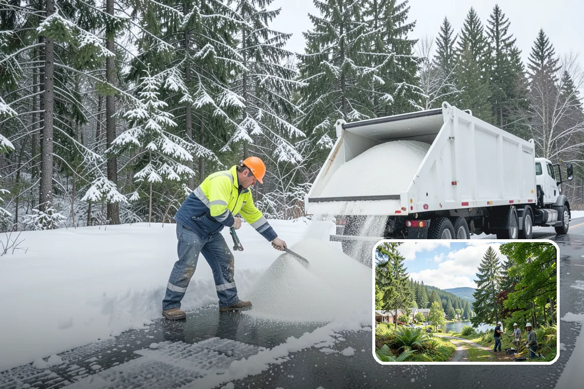 Plow Truck Service in Lake Forest Park, King County, WA - Fast clearing of heavy maritime snow across large surfaces