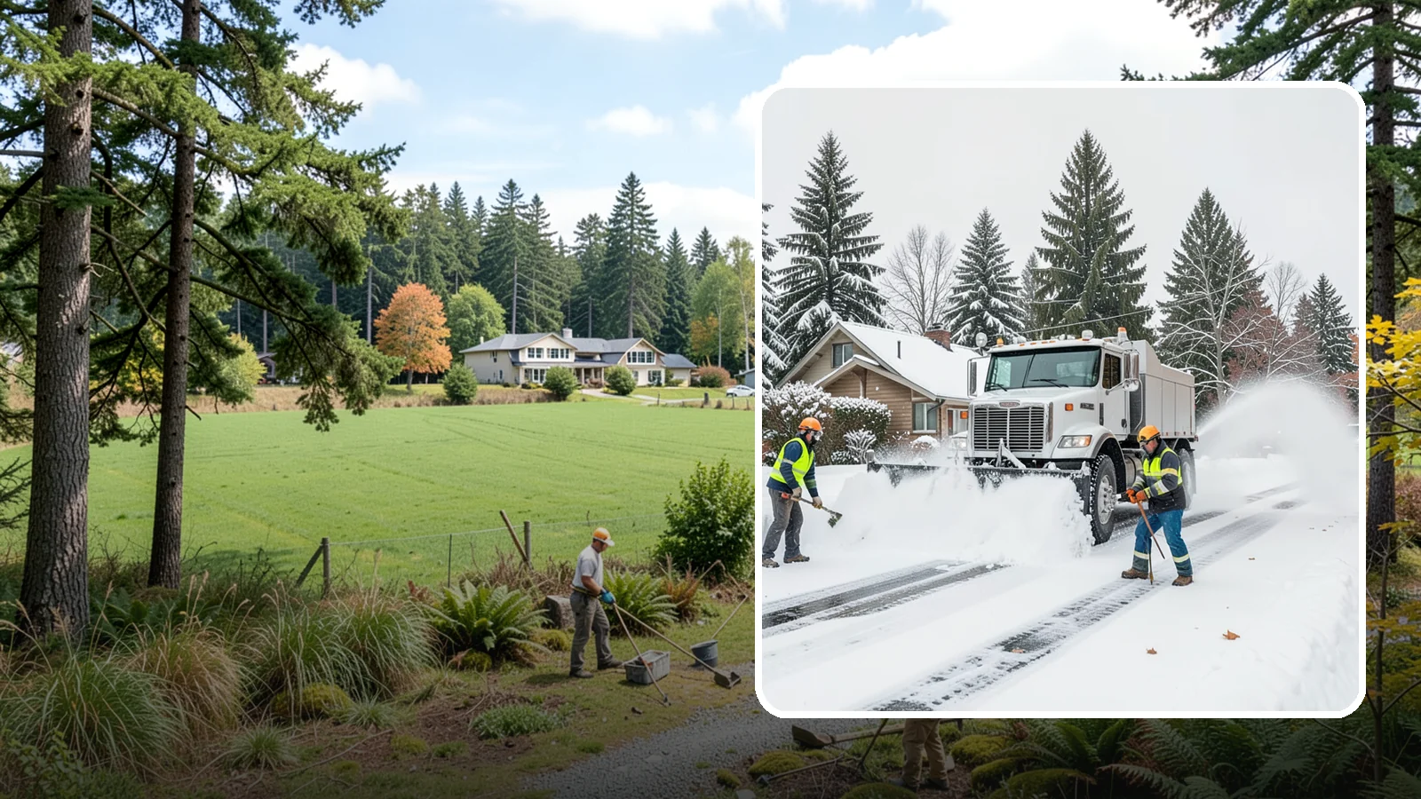 Plow Truck Service in Lyman, Skagit County, WA - Our plow trucks clear driveways, lots, and access roads across Western Washington quickly and thoroughly.
