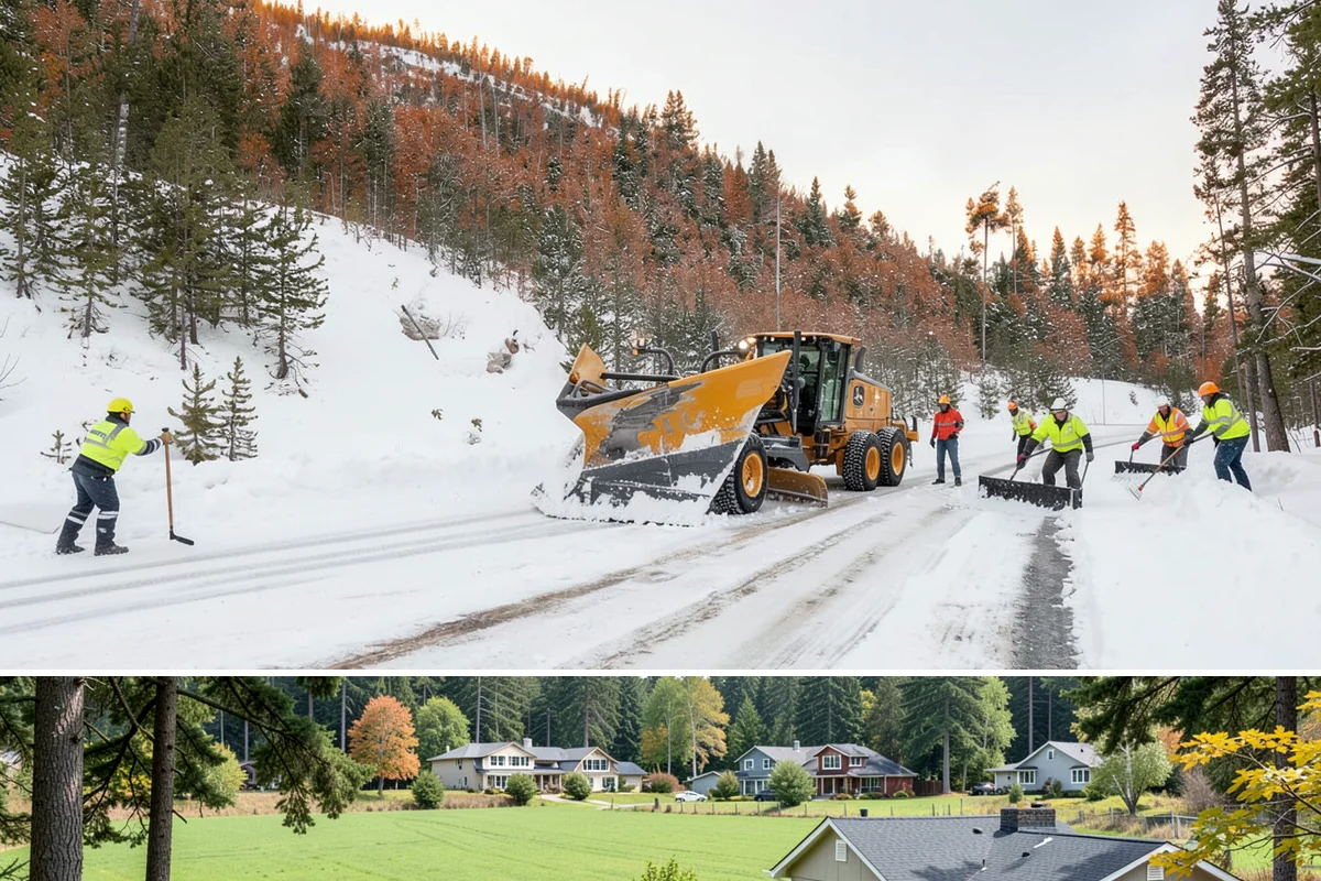 Plow Truck Service in Lyman, Skagit County, WA - Plow truck service runs from the first lowland snowfall in late November through the last events of February and early March.